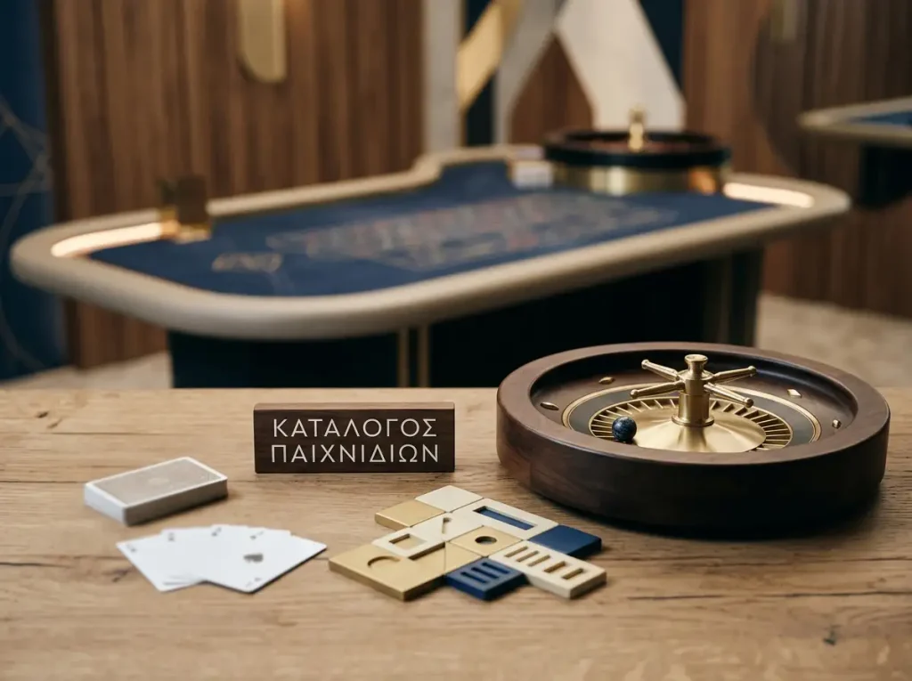 Κάρτες παιχνιδιών, ζάρια και τραπέζι live casino σε επιτραπέζια σύνθεση